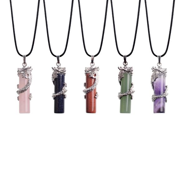 dragon and phoenix pendant column pillar pyrite natural gemstone tribal ethnic carved necklace - stainless steel bail, Silver
dragon and phoenix pendant column pillar pyrite natural gemstone tribal ethnic carved necklace - stainless steel bail, Silver