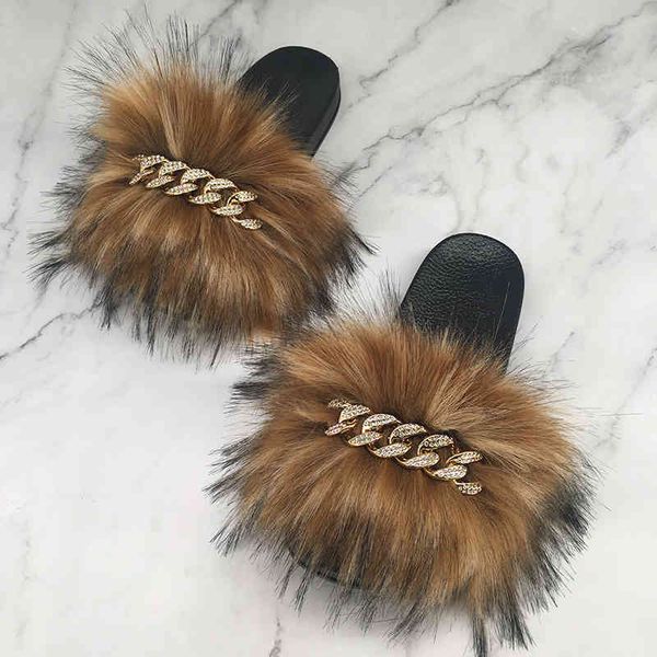 fur slides women fluffy slippers ladies summer chain flip flops beach shoes female slippers indoor furry slippers with fur 2021 k722, Black
fur slides women fluffy slippers ladies summer chain flip flops beach shoes female slippers indoor furry slippers with fur 2021 k722, Black