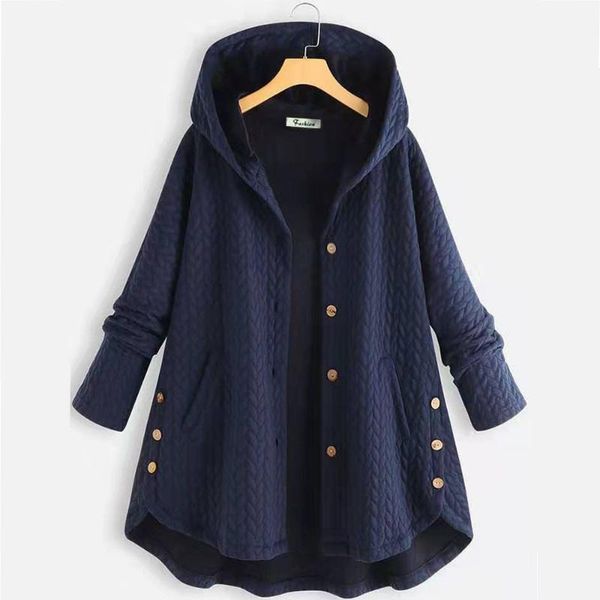 women's hoodies & sweatshirts large-size casual solid color hooded single-breasted cotton jacket, medium-and long-style irregular, loos, Black
women's hoodies & sweatshirts large-size casual solid color hooded single-breasted cotton jacket, medium-and long-style irregular, loos, Black