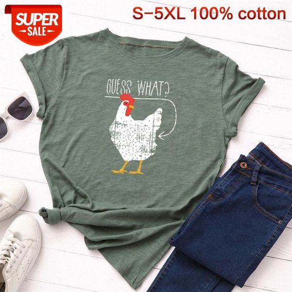 women's loose round neck short-sleeved cotton hen figure t-shirt blouse #lj5u, White
women's loose round neck short-sleeved cotton hen figure t-shirt blouse #lj5u, White