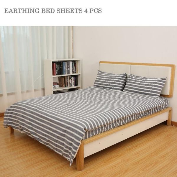 bedding sets earth bed sheet 4pcs pillow cases fitted duvet cover for health emf protection conductive silver cotton fabric
bedding sets earth bed sheet 4pcs pillow cases fitted duvet cover for health emf protection conductive silver cotton fabric