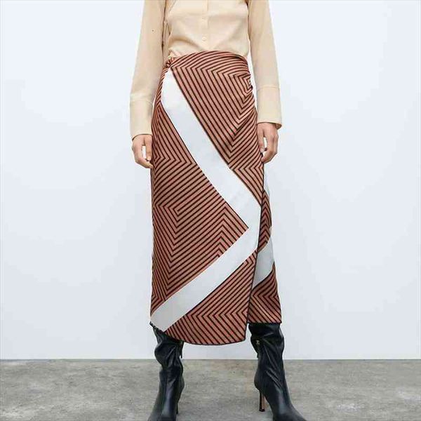 za autumn splicing high waist women skirt straight striped streetwear cage, Black
za autumn splicing high waist women skirt straight striped streetwear cage, Black