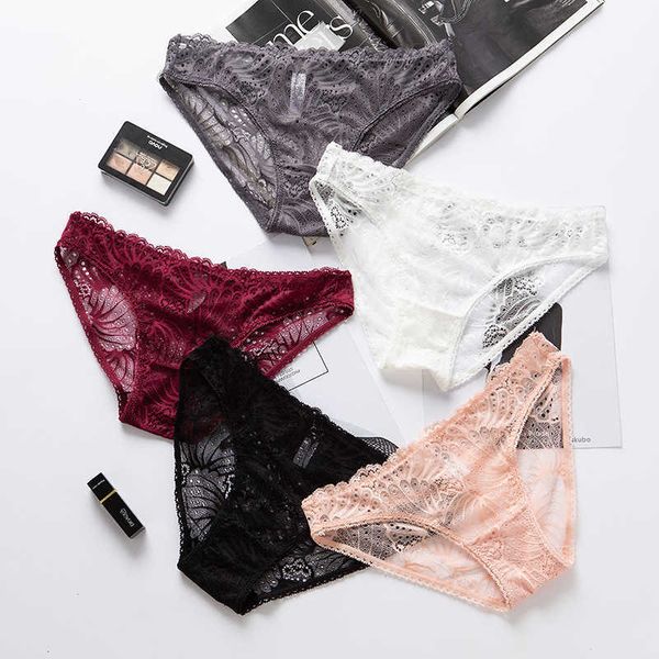 briefs panties traceless lace women's transparent low waist side cotton grade breathable, Black;white
briefs panties traceless lace women's transparent low waist side cotton grade breathable, Black;white