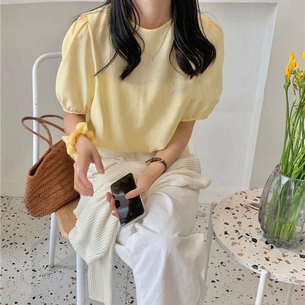 women's blouses & shirts women lace up elegant all-match french style chic puff sleeve o-neck loose summer thin simple casual solid ulz, White
women's blouses & shirts women lace up elegant all-match french style chic puff sleeve o-neck loose summer thin simple casual solid ulz, White