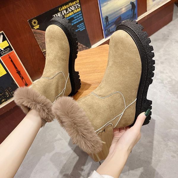 boots woman non-slip warm winter shoes female botas de mujer retro thicked plush snow women back lace-up platform ankle, Black
boots woman non-slip warm winter shoes female botas de mujer retro thicked plush snow women back lace-up platform ankle, Black