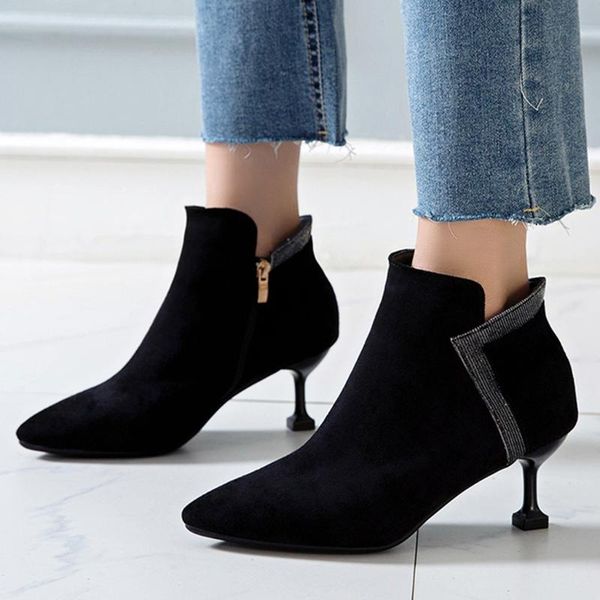 boots ankle for women nice autumn winterleisure fashion solid pointed toe thin low heel short shoes woman botas mujer, Black
boots ankle for women nice autumn winterleisure fashion solid pointed toe thin low heel short shoes woman botas mujer, Black