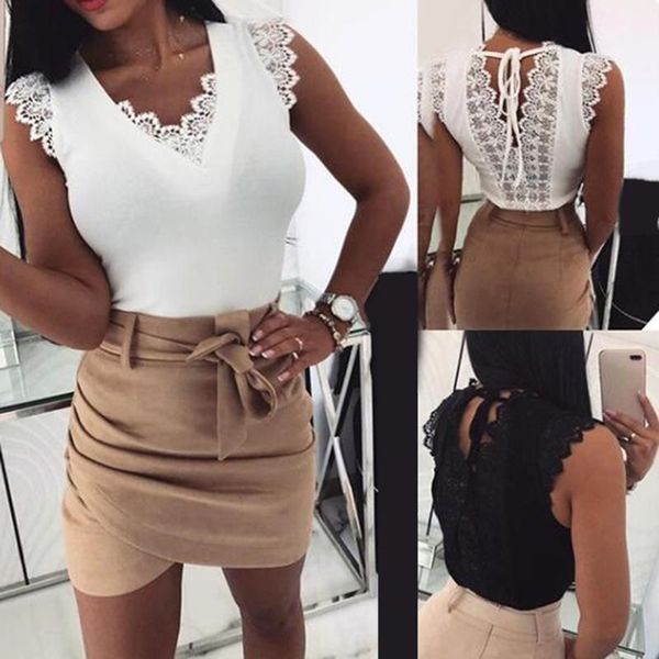 women's tanks & camis women lace t-shirt fashion ladies holiday casual camisole tank sleeveless v-neck solid slim female, White
women's tanks & camis women lace t-shirt fashion ladies holiday casual camisole tank sleeveless v-neck solid slim female, White