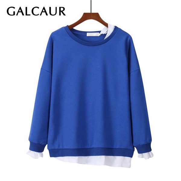 women's hoodies & sweatshirts galcaur korean casual sweatshirt for women o neck long sleeve plus size loose female 2021 autumn fashion, Black
women's hoodies & sweatshirts galcaur korean casual sweatshirt for women o neck long sleeve plus size loose female 2021 autumn fashion, Black