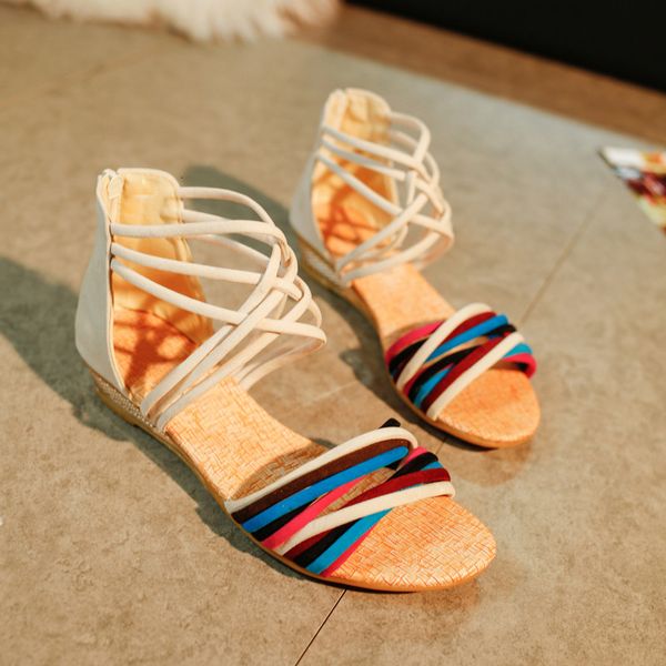 dress shoes summer sandals for women wedge heels fashion women's ladies brand elegant peep toe zip zh154 hk8e, Black
dress shoes summer sandals for women wedge heels fashion women's ladies brand elegant peep toe zip zh154 hk8e, Black