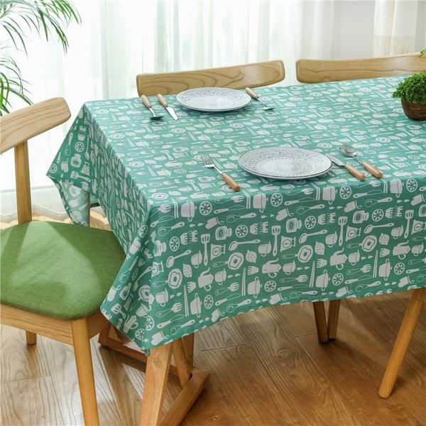 green rectangle tablecloth cover for wedding party outdoor camping cotton linen table cloth square el 9 sizes