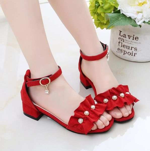 children's leather shoes girls wedding dress princess pearl sandals casual dance flat, Black;red
children's leather shoes girls wedding dress princess pearl sandals casual dance flat, Black;red