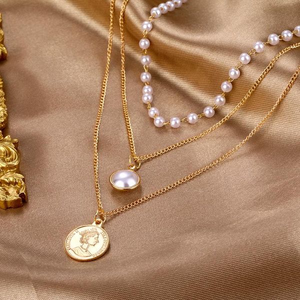 pendant necklaces fnio bohemian for women multilayer fashion pearl pendants necklace portrait chokers 2021 trendy jewelry gift, Silver
pendant necklaces fnio bohemian for women multilayer fashion pearl pendants necklace portrait chokers 2021 trendy jewelry gift, Silver
