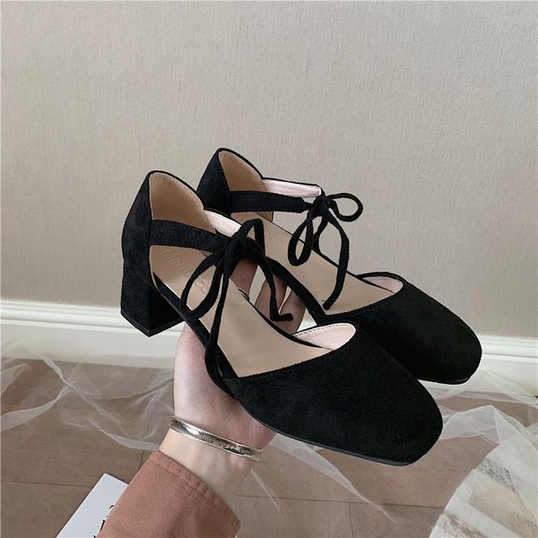 summer high-heeled sandals casual all-match temperament french net red square heel shoes, Black
summer high-heeled sandals casual all-match temperament french net red square heel shoes, Black