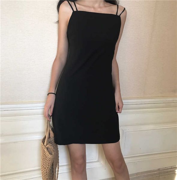 elegant black women dress slim casual solidspaghetti strap slash neck femme mini night dresses vestidos w157 210526, Black;gray
elegant black women dress slim casual solidspaghetti strap slash neck femme mini night dresses vestidos w157 210526, Black;gray