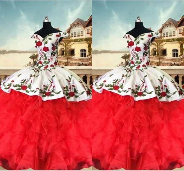 2023 vintage embroidered quinceanera dresses ball gown off the shoulder ruffles organza satin sweet 16 girls prom pageant dress, Blue;red
2023 vintage embroidered quinceanera dresses ball gown off the shoulder ruffles organza satin sweet 16 girls prom pageant dress, Blue;red