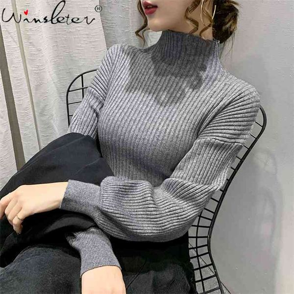 spring gray sweater women solid turtleneck lantern sleeve pullover jumper knitted wear sweaters t0d001a 210421, Black;white
spring gray sweater women solid turtleneck lantern sleeve pullover jumper knitted wear sweaters t0d001a 210421, Black;white