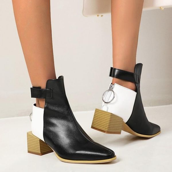 boots women's autumn and winter 2021 leather square heel pointed belt buckle zipper fashion, Black
boots women's autumn and winter 2021 leather square heel pointed belt buckle zipper fashion, Black