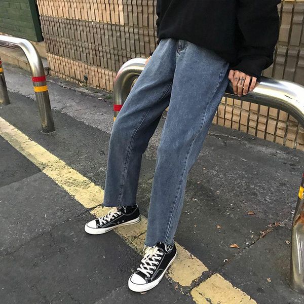 hong kong style 2021 spring autumn streetwear loose retro men's jeans korean straight wide leg harem pants trendy cropped, Blue
hong kong style 2021 spring autumn streetwear loose retro men's jeans korean straight wide leg harem pants trendy cropped, Blue