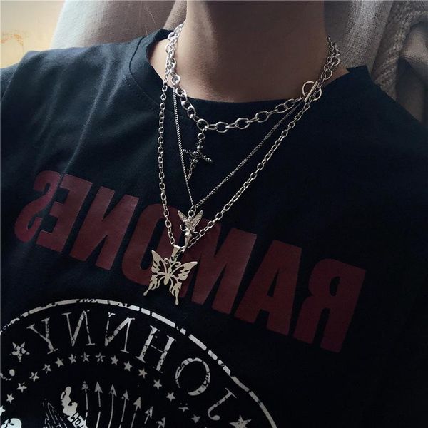 fashion rose flower angel butterfly hip hop choker necklaces trendy nightclub girls punk for women pendant, Silver
fashion rose flower angel butterfly hip hop choker necklaces trendy nightclub girls punk for women pendant, Silver