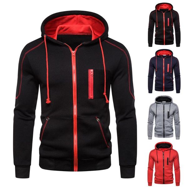 men's hoodies & sweatshirts sweatshirt slim mens solid color zip up sportswear pockets long sleeve gym spring autumn hoodie, Black
men's hoodies & sweatshirts sweatshirt slim mens solid color zip up sportswear pockets long sleeve gym spring autumn hoodie, Black
