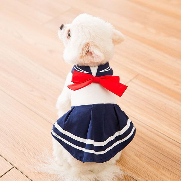dog apparel navy red bow tie decor dress for clothes spring summer breathable and comfortable cute sweet sleeveless
dog apparel navy red bow tie decor dress for clothes spring summer breathable and comfortable cute sweet sleeveless
