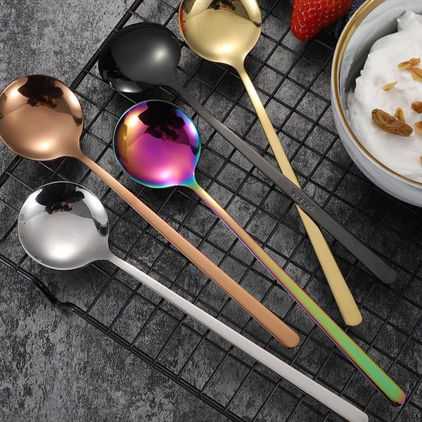 spoons 304 stainless steel spoon creative ice cream dessert round long handle korean soup kitchen gadget
spoons 304 stainless steel spoon creative ice cream dessert round long handle korean soup kitchen gadget
