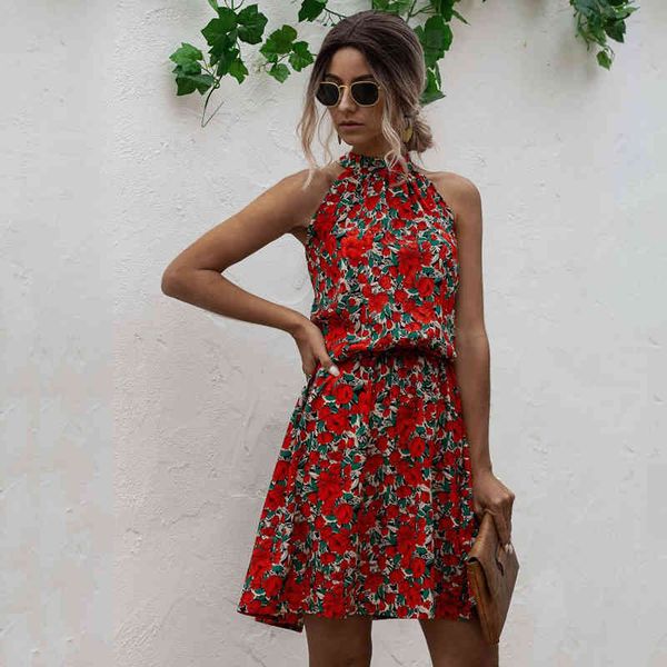 halter red floral print dress summer casual beach dresses office elegant short dress boho dress 210415, Black;gray
halter red floral print dress summer casual beach dresses office elegant short dress boho dress 210415, Black;gray