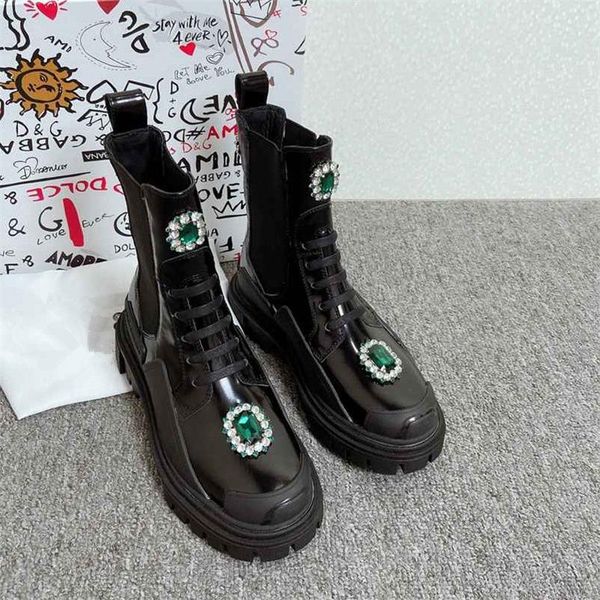 diamond crystal shoes sheng women's genuine winter boots square root round, Black
diamond crystal shoes sheng women's genuine winter boots square root round, Black