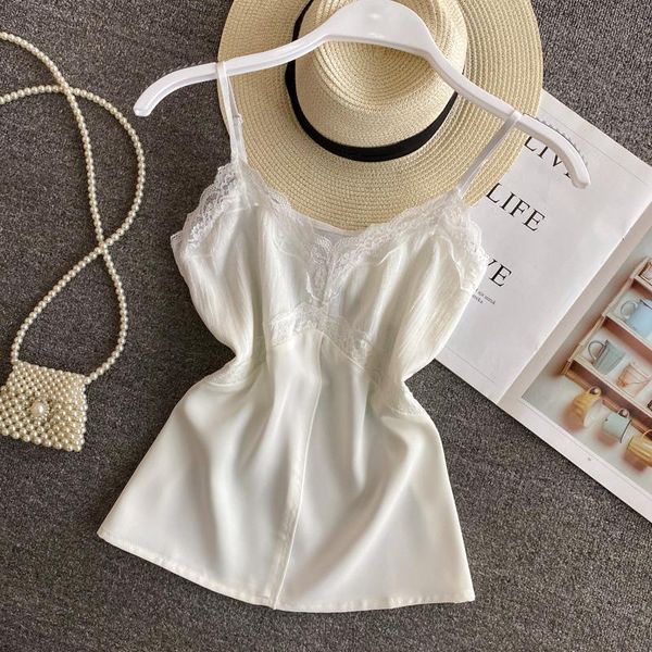 spring lace stitching v-neck womens spaghetti strap tanke off shoulder sleeveless all-match solid color camisole women's tanks & ca, White
spring lace stitching v-neck womens spaghetti strap tanke off shoulder sleeveless all-match solid color camisole women's tanks & ca, White