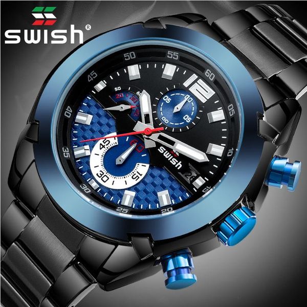 wristwatches swish men's luxury watch 2021 brand quartz business calendar chronograph watches luminous sport military clock relogio mas, Slivery;brown
wristwatches swish men's luxury watch 2021 brand quartz business calendar chronograph watches luminous sport military clock relogio mas, Slivery;brown
