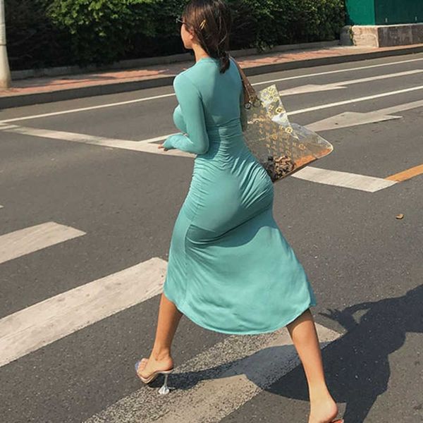 spring elasticity korea europe big hip super round neck simple high waist ruffles dress dresses robe j88 210603, Black;gray
spring elasticity korea europe big hip super round neck simple high waist ruffles dress dresses robe j88 210603, Black;gray