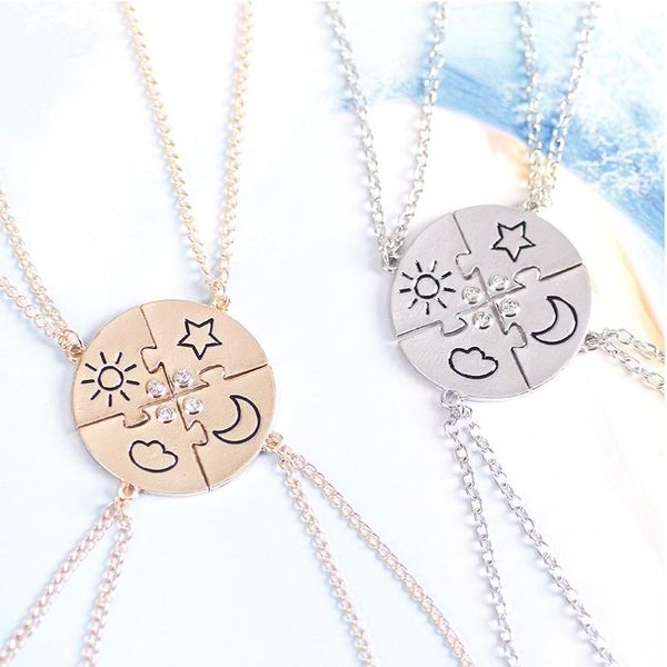 pendant necklaces exquisite fashion korean version of wild stitching cloud sun moon stars good friend girlfriend clavicle chain, Silver
pendant necklaces exquisite fashion korean version of wild stitching cloud sun moon stars good friend girlfriend clavicle chain, Silver