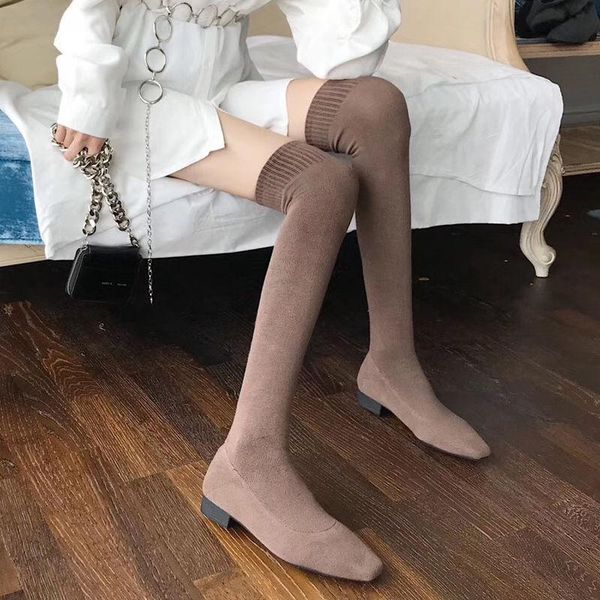 boots thin stretch socks over the knee 2021 autumn and winter warm thick-heeled knit women's, Black
boots thin stretch socks over the knee 2021 autumn and winter warm thick-heeled knit women's, Black