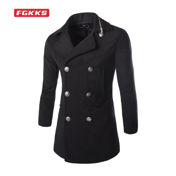 men's wool & blends fgkks woolen coat 2021 autumn and winter fashion classic solid color lapel mens zipper design fashionable casual, Black
men's wool & blends fgkks woolen coat 2021 autumn and winter fashion classic solid color lapel mens zipper design fashionable casual, Black