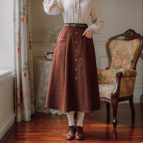 all match fashion elegant women skirts a line winter casual single breasted beige long with belt autumn, Black
all match fashion elegant women skirts a line winter casual single breasted beige long with belt autumn, Black