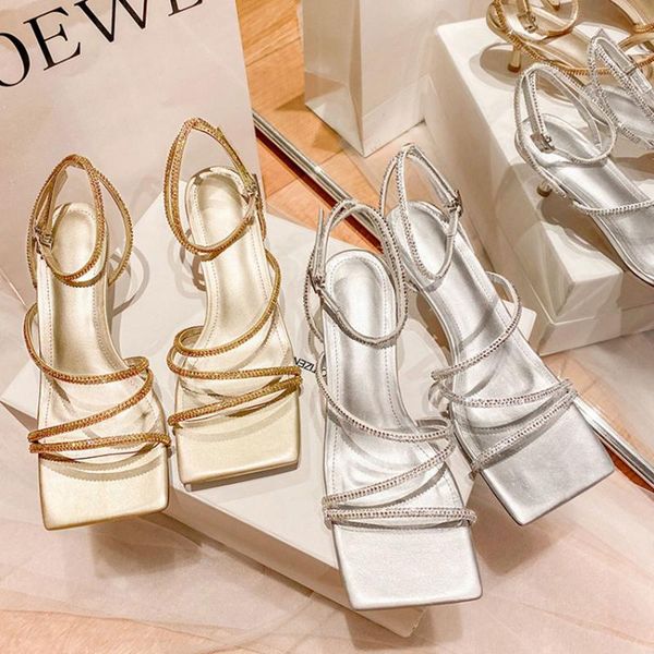 sandals cialisa shoes summer fashion thin full crystal one-piece buckle golden silver high party dress square head sandal, Black
sandals cialisa shoes summer fashion thin full crystal one-piece buckle golden silver high party dress square head sandal, Black