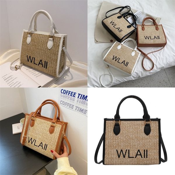 discount new fashion woven women's bag beach grass sling shoulder messenger bag purse