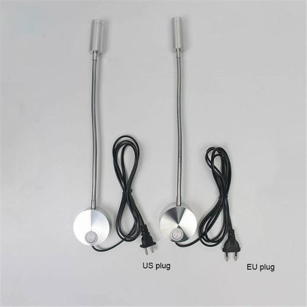 3w led flexible hose plug wall lamps bedside reading bending lamp mirror make-up painting lights sconces room
3w led flexible hose plug wall lamps bedside reading bending lamp mirror make-up painting lights sconces room