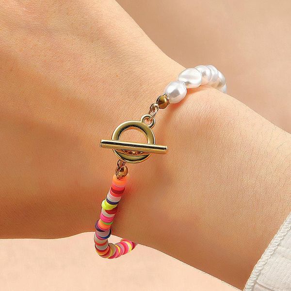 link, chain minar summer bohemia handmade multi colored simulation pearl beaded charm bracelets for women toggle clasp jewellery, Black
link, chain minar summer bohemia handmade multi colored simulation pearl beaded charm bracelets for women toggle clasp jewellery, Black