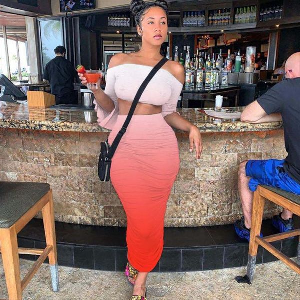 party club 2 women tracksuits piece set skirt plus size off shoulder flare sleeve gradient matching sets and top, Gray
party club 2 women tracksuits piece set skirt plus size off shoulder flare sleeve gradient matching sets and top, Gray