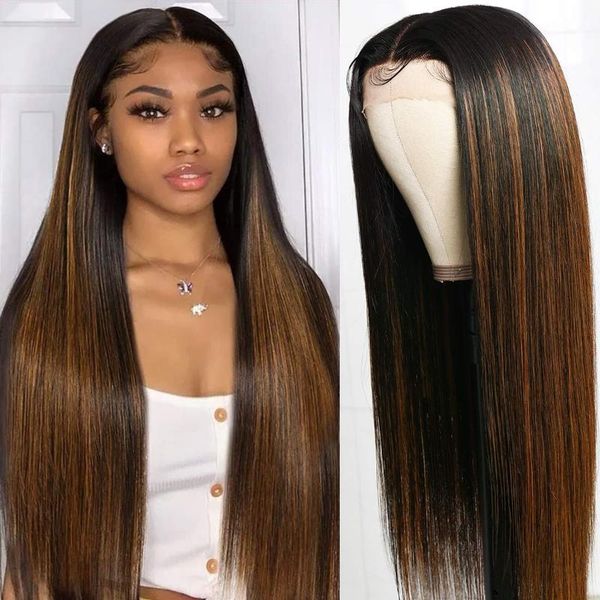 lace wigs highlight wig honey blonde front ombre brown straight closure p4/27 brazilian human hair, Black;brown
lace wigs highlight wig honey blonde front ombre brown straight closure p4/27 brazilian human hair, Black;brown