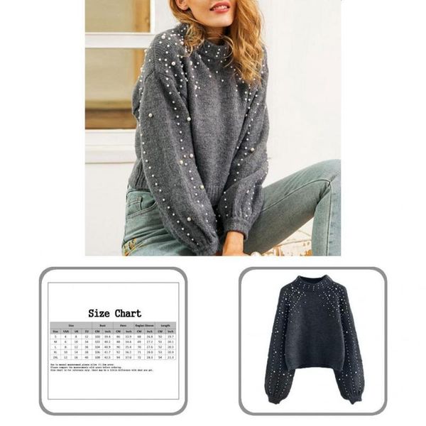 women's sweaters trendy faux pearl decor lady short sweater women all-matched solid color, White;black
women's sweaters trendy faux pearl decor lady short sweater women all-matched solid color, White;black