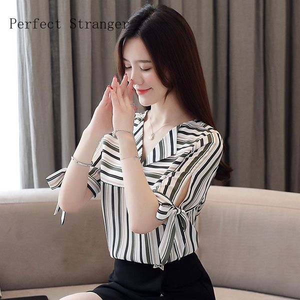 women's blouses & shirts hanxiner 2021 summer arrival short sleeve v collar striped women chiffon blouse high quality, White
women's blouses & shirts hanxiner 2021 summer arrival short sleeve v collar striped women chiffon blouse high quality, White
