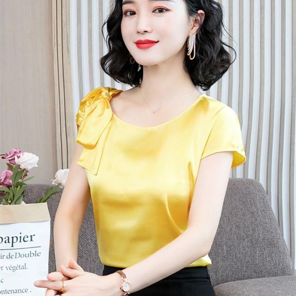 women's blouses & shirts korean fashion silk women blouss woman satin shirt solid bow blouse plus size blusas femininas elegante, White
women's blouses & shirts korean fashion silk women blouss woman satin shirt solid bow blouse plus size blusas femininas elegante, White