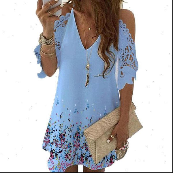 half sleeves women dresses print floral dress causal off shoulder midi female v neck lace casual party plus size, Black;gray
half sleeves women dresses print floral dress causal off shoulder midi female v neck lace casual party plus size, Black;gray