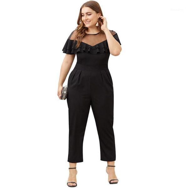 women's jumpsuits & rompers women's summer women bodysuits solid black large size mesh stitching ruffled short-sleeved pockets sia, Black;white
women's jumpsuits & rompers women's summer women bodysuits solid black large size mesh stitching ruffled short-sleeved pockets sia, Black;white