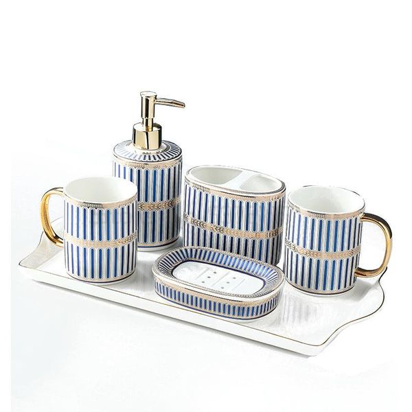 bath accessory set ceramic washing five piece household toilet toothbrush cup bathroom couple mouthwash
bath accessory set ceramic washing five piece household toilet toothbrush cup bathroom couple mouthwash