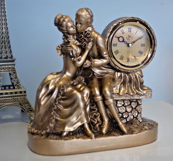 european couple seat clock wedding creative gift living room bedroom quartz silent table sitting home retro desk & clocks
european couple seat clock wedding creative gift living room bedroom quartz silent table sitting home retro desk & clocks