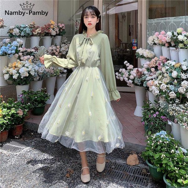 casual dresses long sleeve dress women patchwork bow collar embroidery elegant college trendy causal holiday ulzzang empire lovely party, Black;gray
casual dresses long sleeve dress women patchwork bow collar embroidery elegant college trendy causal holiday ulzzang empire lovely party, Black;gray