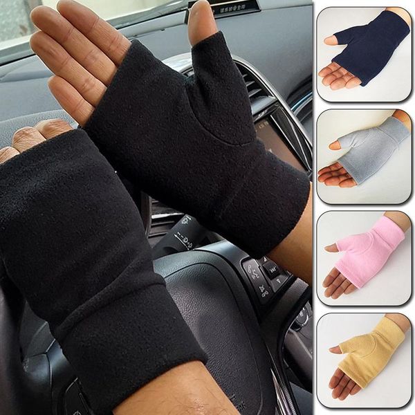 five fingers gloves 1pair fleece half finger for women men outdoor sports running winter thick hand warmer fingerless mittens, Blue;gray
five fingers gloves 1pair fleece half finger for women men outdoor sports running winter thick hand warmer fingerless mittens, Blue;gray